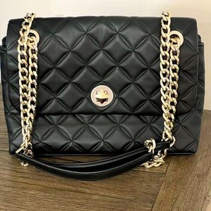Nwot kate spade natalia black medium flap bag. Pet and smoke-free home.
